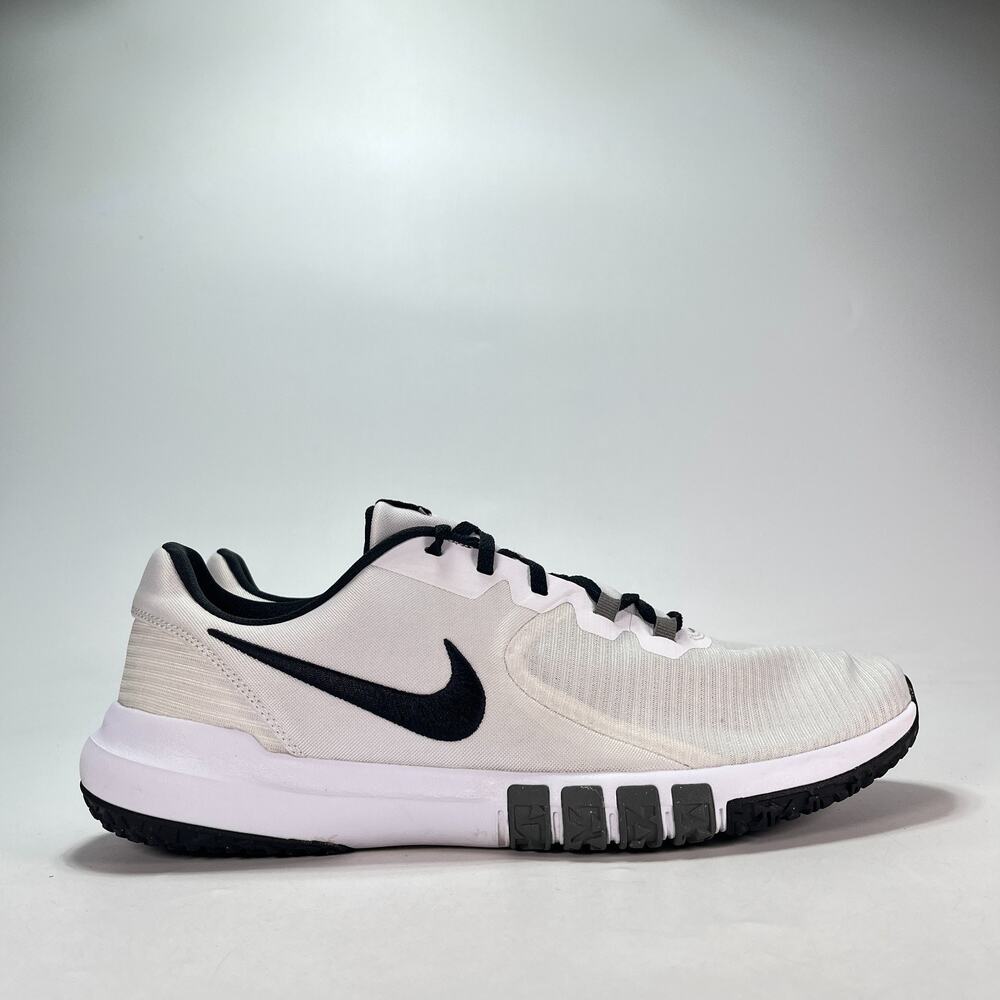 Nike Flex Control 4 White Smoke Grey Black Workout Shoes CD0197-100 Mens Size 14